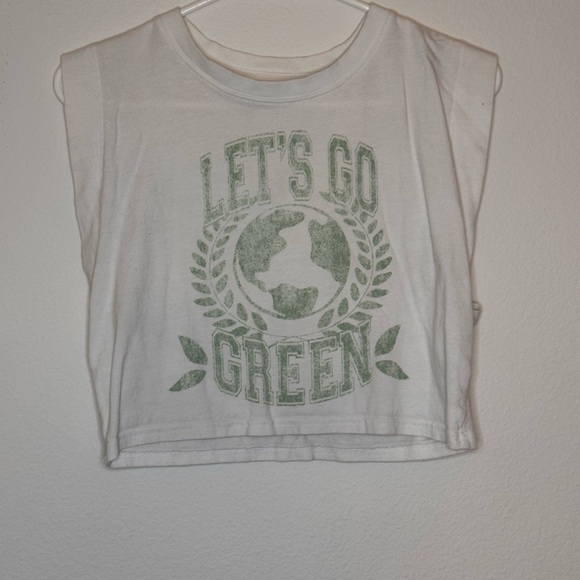 Let’s go green cut off white - Picture 1 of 3